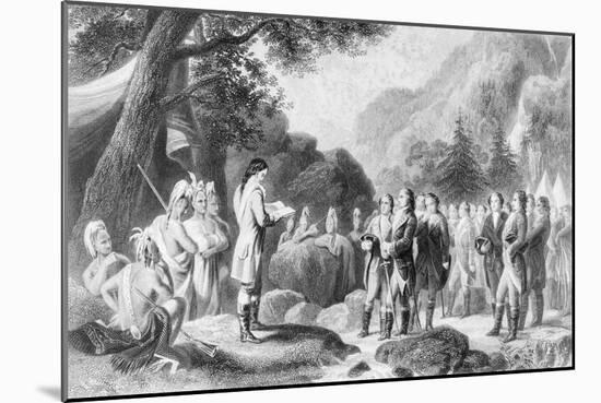 George Washington Reading Prayers-null-Mounted Giclee Print