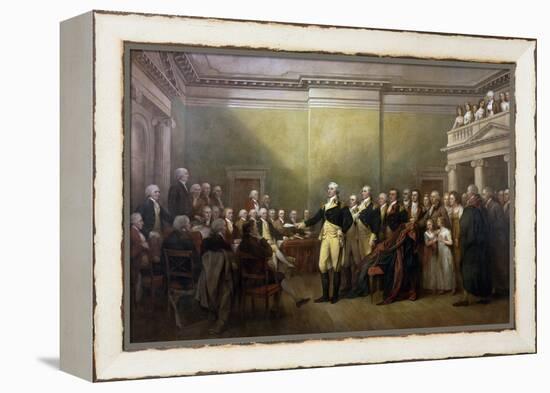 George Washington Resigning His Commission-John Trumbull-Framed Stretched Canvas