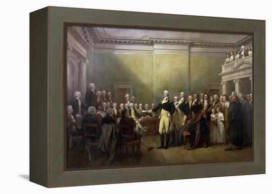 George Washington Resigning His Commission-John Trumbull-Framed Stretched Canvas