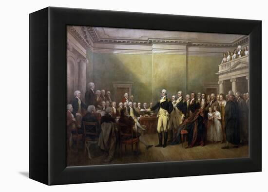 George Washington Resigning His Commission-John Trumbull-Framed Stretched Canvas