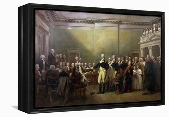 George Washington Resigning His Commission-John Trumbull-Framed Stretched Canvas