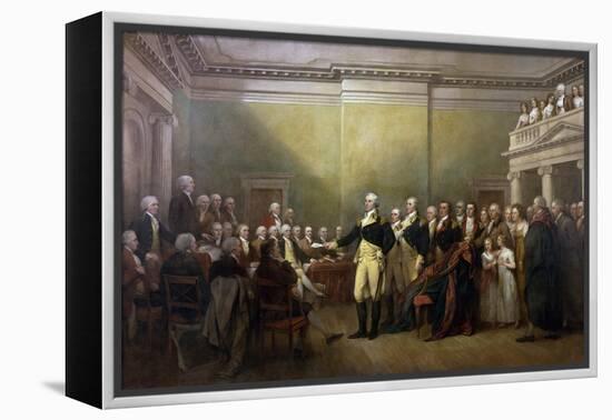 George Washington Resigning His Commission-John Trumbull-Framed Stretched Canvas