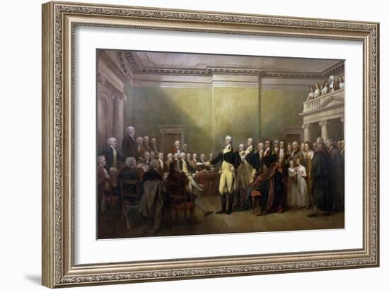 George Washington Resigning His Commission-John Trumbull-Framed Art Print