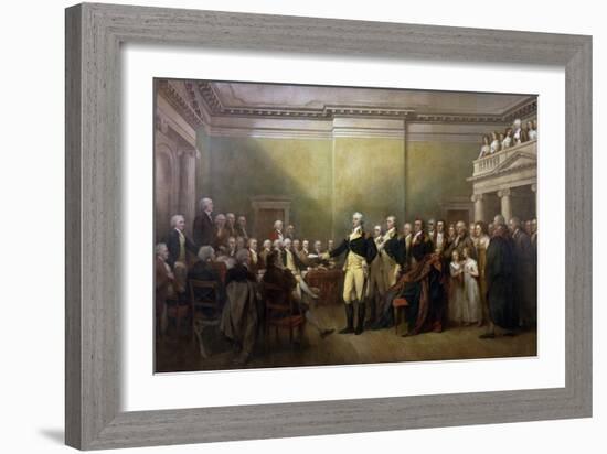 George Washington Resigning His Commission-John Trumbull-Framed Art Print