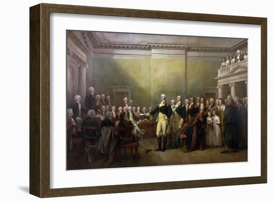 George Washington Resigning His Commission-John Trumbull-Framed Art Print