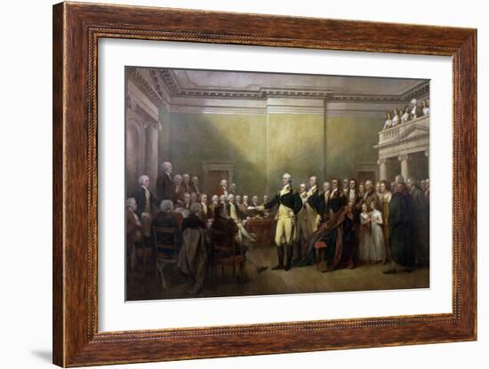 George Washington Resigning His Commission-John Trumbull-Framed Art Print