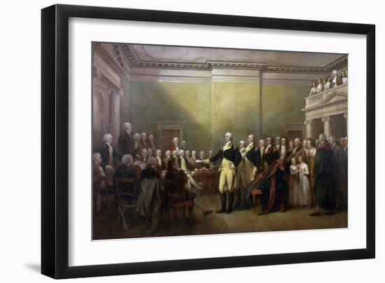 George Washington Resigning His Commission-John Trumbull-Framed Art Print