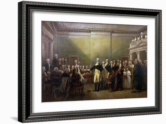 George Washington Resigning His Commission-John Trumbull-Framed Art Print