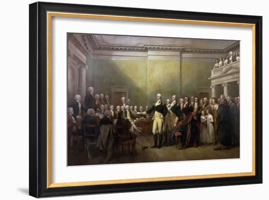 George Washington Resigning His Commission-John Trumbull-Framed Art Print