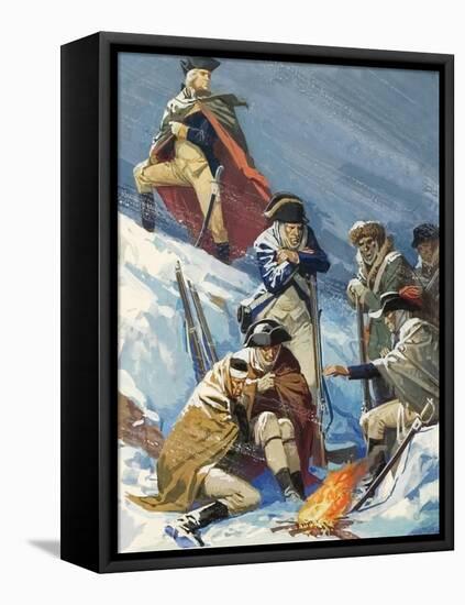 George Washington, When a General, During the War of American Independence-Severino Baraldi-Framed Premier Image Canvas