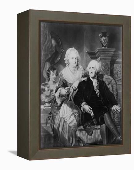 George Washington with Wife and Two Children-Philip Gendreau-Framed Premier Image Canvas