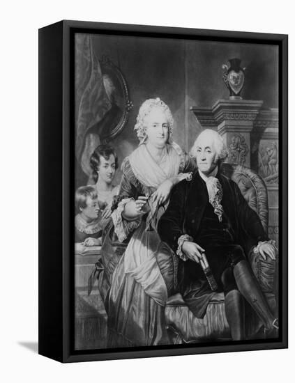 George Washington with Wife and Two Children-Philip Gendreau-Framed Premier Image Canvas