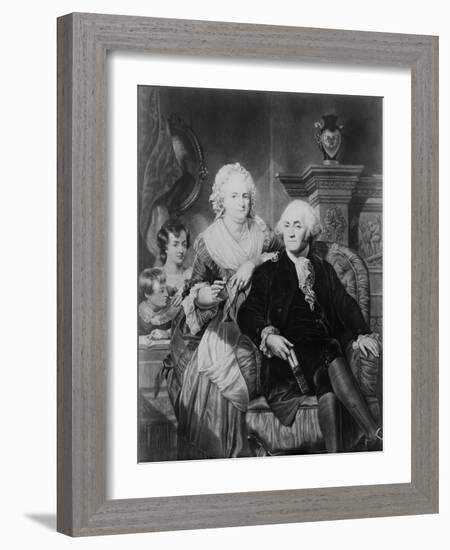 George Washington with Wife and Two Children-Philip Gendreau-Framed Giclee Print