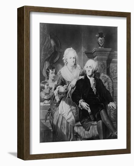 George Washington with Wife and Two Children-Philip Gendreau-Framed Giclee Print