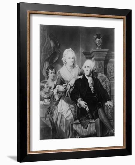 George Washington with Wife and Two Children-Philip Gendreau-Framed Giclee Print