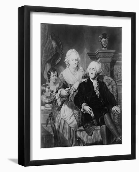 George Washington with Wife and Two Children-Philip Gendreau-Framed Giclee Print