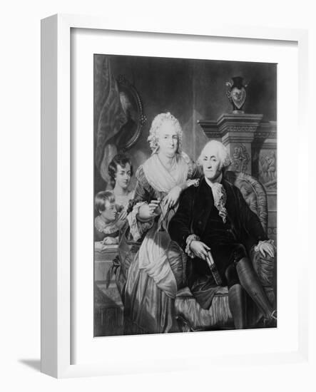 George Washington with Wife and Two Children-Philip Gendreau-Framed Giclee Print