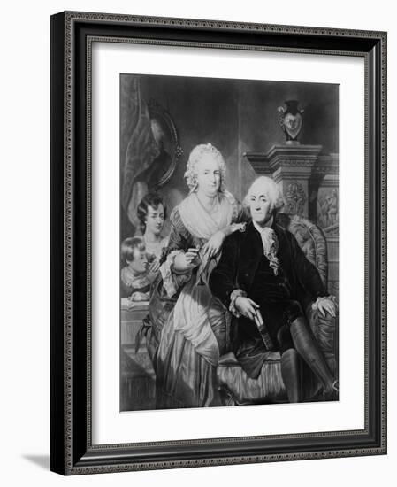 George Washington with Wife and Two Children-Philip Gendreau-Framed Giclee Print