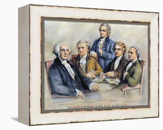 George Washington-Currier & Ives-Framed Premier Image Canvas