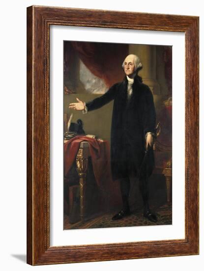 George Washington-George Peter Alexander Healy-Framed Art Print