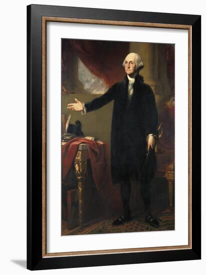 George Washington-George Peter Alexander Healy-Framed Art Print