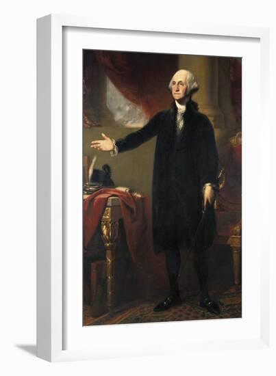 George Washington-George Peter Alexander Healy-Framed Art Print