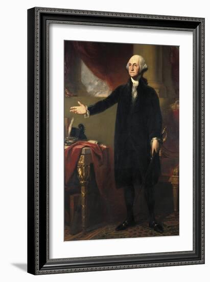 George Washington-George Peter Alexander Healy-Framed Art Print