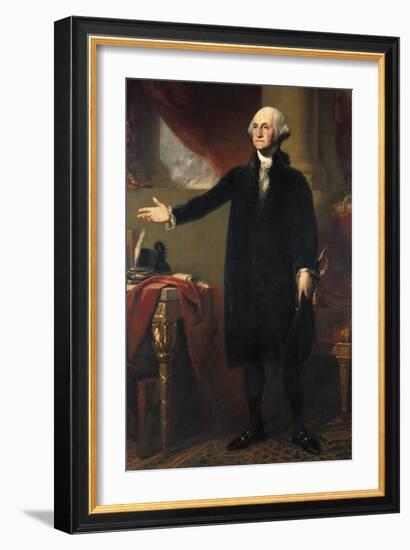 George Washington-George Peter Alexander Healy-Framed Art Print