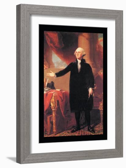 George Washington-Gilbert Stuart-Framed Art Print