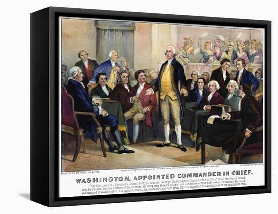 George Washington-Currier & Ives-Framed Premier Image Canvas