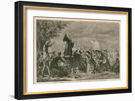 George Whitefield Preaching in Moorfields, Ad 1742 - in the Exhibition of the Royal Academy-Eyre Crowe-Framed Giclee Print