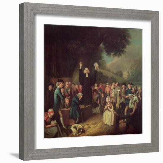 George Whitefield Preaching-John Collet-Framed Giclee Print