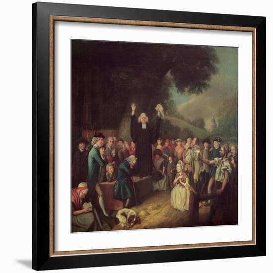 George Whitefield Preaching-John Collet-Framed Giclee Print