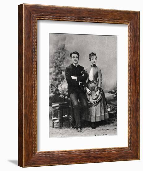 Georges and Jeanne Hugo, Grandchildren of French Novelist Victor Hugo, 1884-null-Framed Giclee Print