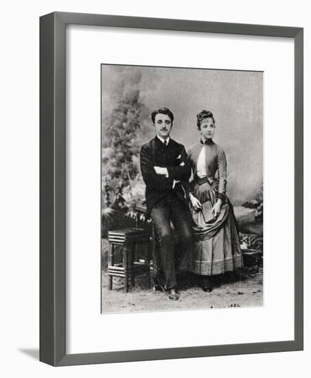 Georges and Jeanne Hugo, Grandchildren of French Novelist Victor Hugo, 1884-null-Framed Giclee Print