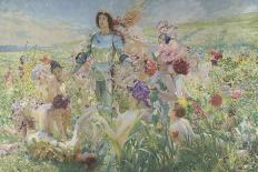 The Knight with the Flower Nymphs-Georges Rochegrosse-Framed Giclee Print