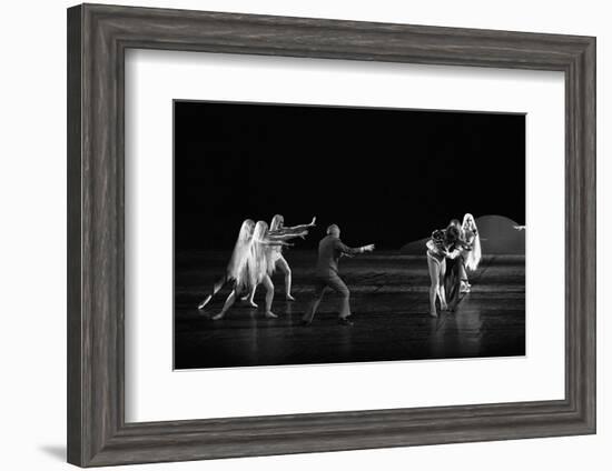 Georges Balanchineworking with the dancers of the Paris Opera, Palais Garnier, Paris,1973.-Erich Lessing-Framed Photographic Print