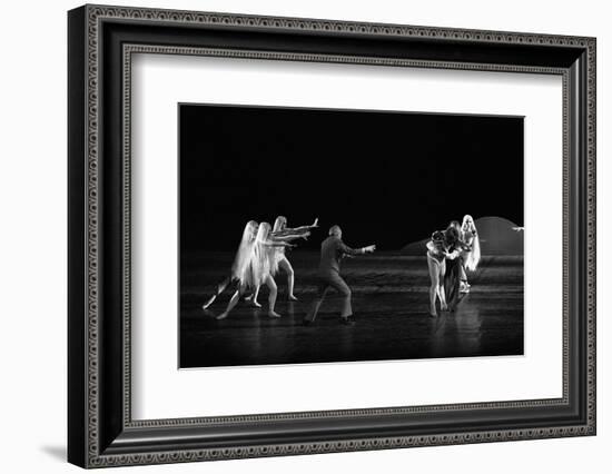 Georges Balanchineworking with the dancers of the Paris Opera, Palais Garnier, Paris,1973.-Erich Lessing-Framed Photographic Print