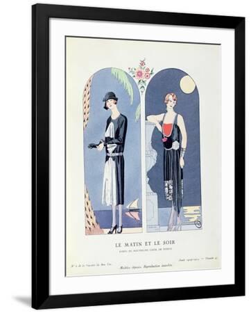 Day and Night, Plate 47 from 'La Gazette Du Bon Ton' Depicting Day and Evening  Dresses, 1924-25 Giclee Print - Georges Barbier | Art.com