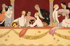 Woman Followed by a Leopard, Illustration from 'Les Mythes' by Paul Valery (1871-1945)-Georges Barbier-Giclee Print