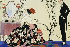 Woman In Pink Dress-Georges Barbier-Giclee Print