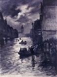 La rue et la gare de Lyon pendant l'inondation Paris (XIIème arr), 1910-Georges Bertin Scott-Framed Giclee Print