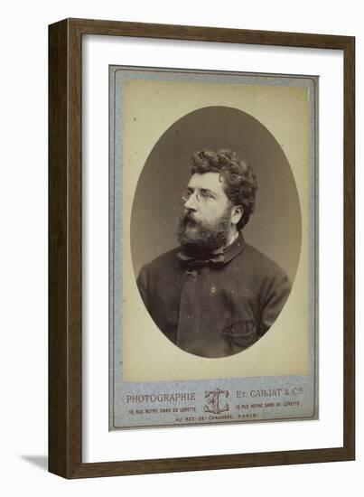 Georges Bizet, French Composer and Pianist, 1870s-Etienne Carjat-Framed Giclee Print