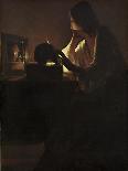 St. Sebastian Tended by St. Irene-Georges de La Tour-Giclee Print