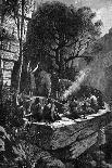 Erecting a Menhir-Georges Devy-Stretched Canvas