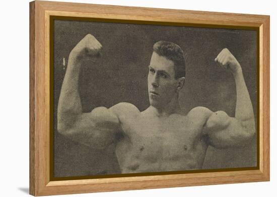 Georges Hackenschmidt (Russe) essayant ses forces (Lutteur russe).-null-Framed Premier Image Canvas