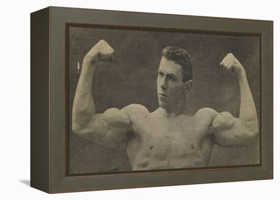 Georges Hackenschmidt (Russe) essayant ses forces (Lutteur russe).-null-Framed Premier Image Canvas