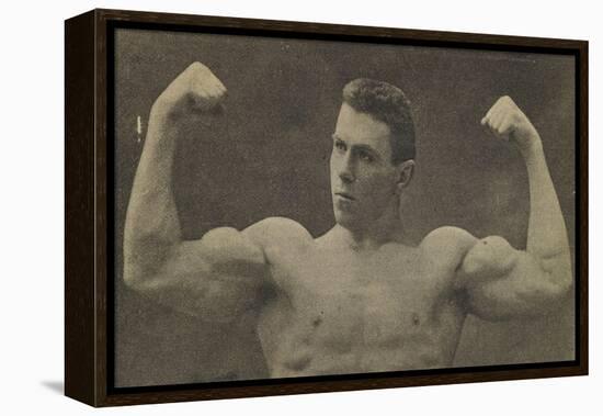 Georges Hackenschmidt (Russe) essayant ses forces (Lutteur russe).-null-Framed Premier Image Canvas