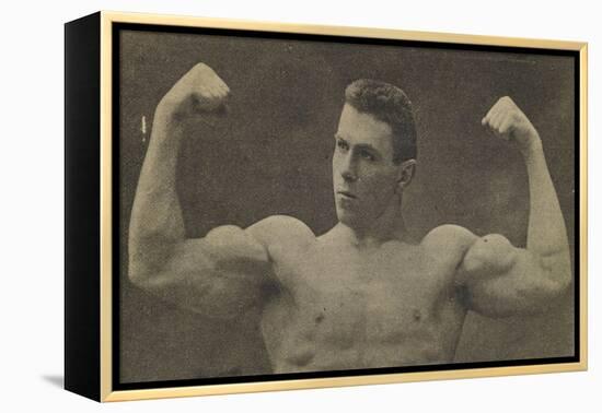 Georges Hackenschmidt (Russe) essayant ses forces (Lutteur russe).-null-Framed Premier Image Canvas