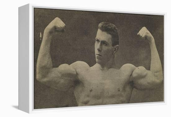 Georges Hackenschmidt (Russe) essayant ses forces (Lutteur russe).-null-Framed Premier Image Canvas